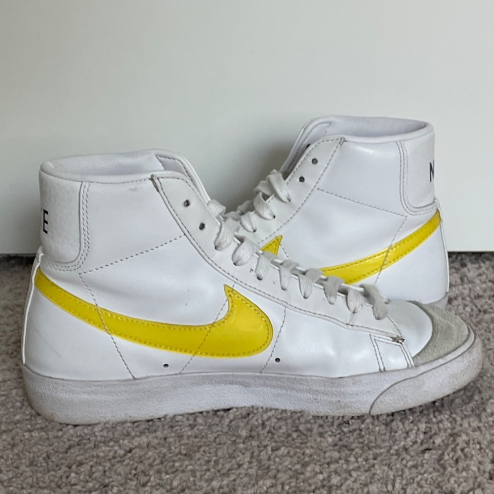 High Top Nike SB Blazer Sneakers in Yellow - Picture 8 of 14